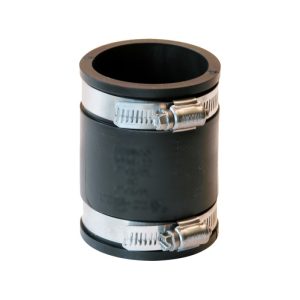 Flex muffe 41–38 mm med rustfrie slangeklemmer