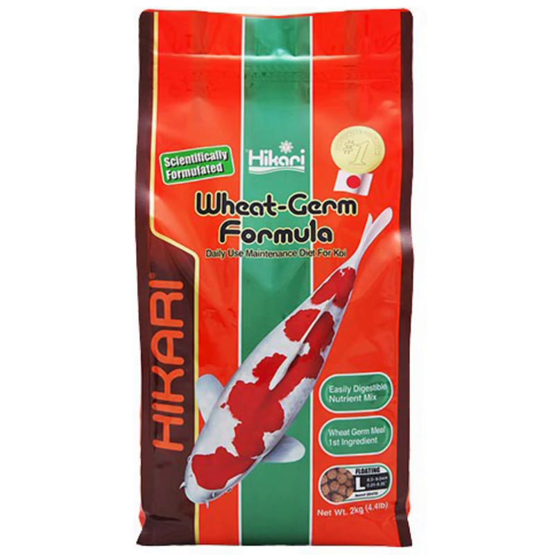 Hikari Wheat-Germ large 2 kg sekk, flytende koi fôr