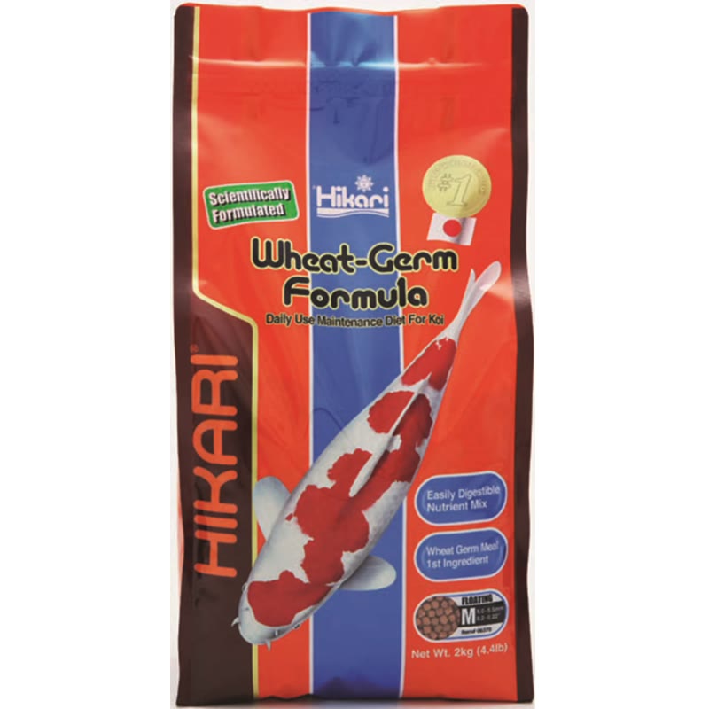 Hikari Wheat-Germ medium 2 kg sekk, flytende koi fôr