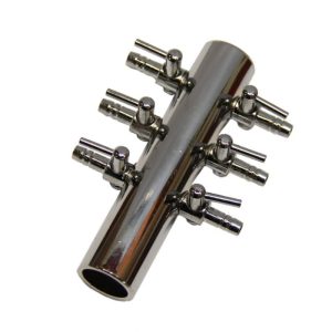 Manifold 6-port metall 4MM