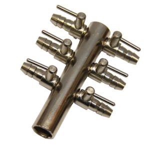 Manifold 6-port metall 8MM