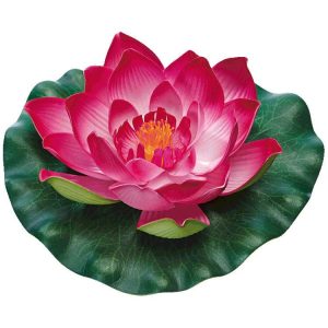Vannlilje av plast - 17 cm rosa
