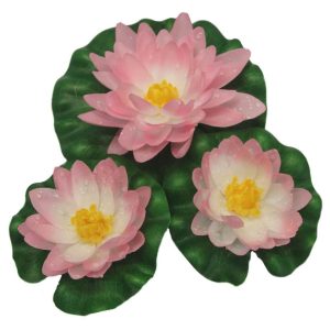 Vannlilje av silke - 3 stk rosa