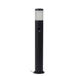 Koksgrå LED-stolpe m/sidelys 60cm