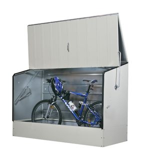 Bicyclestore oppbevaringskasse kremhvit til hagedam