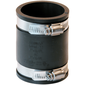 Flex muffe 110–100 mm med to rustfrie slangeklemmer