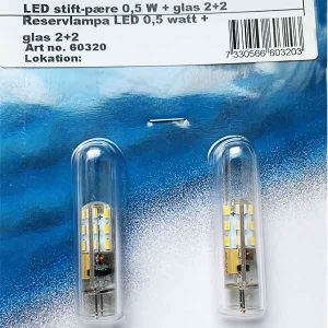 Pondteam LED-pære 0,5 W med glass, to pluss to