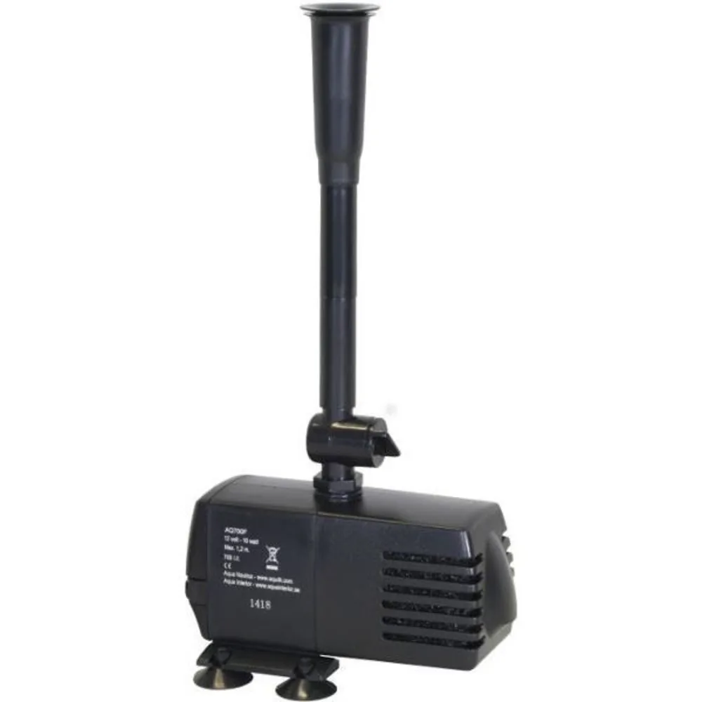 Pondteam AQ fontenepumpe 12 V med stigerør og sugekopper