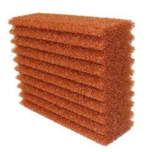 BioSmart 18000/24000/36000 filtermatte rød, riflet oransjerød skumplate sett skrått