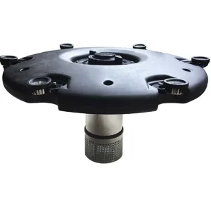 Flytende Fontene 60000L med flyteplate og pumpeinntak under sett skrått