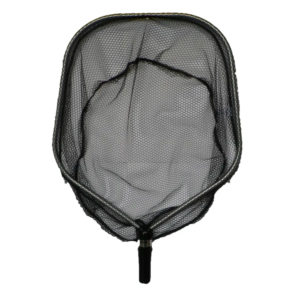 Grov håv 40 × 50 cm med svart nett og sterk ramme med skaftfeste