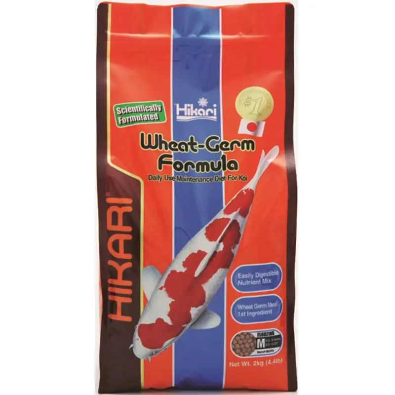 Hikari Wheat-Germ medium 2 kg sekk, flytende koi fôr