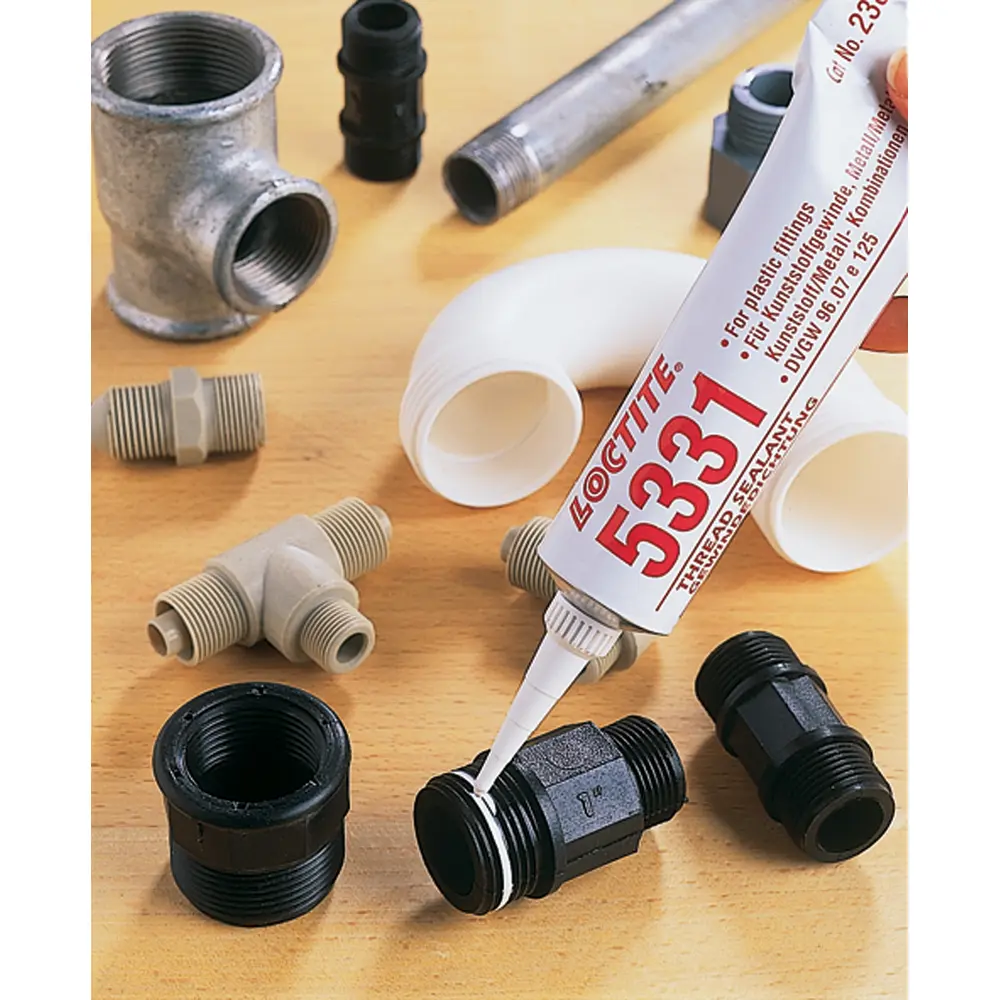 Loctite SI 5331 gjengetetting på plastrør og fittings