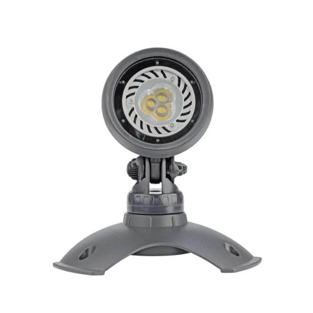 OASE LunAqua 3 LED spot med tre dioder på bred fot sett forfra