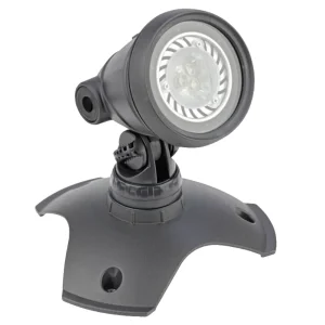 OASE LunAqua 3 LED Set 1 spotlys i grått på fot med vinkelledd
