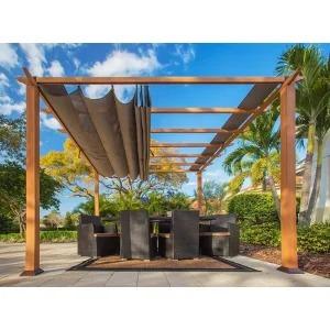 Florida pergola 18 kvm lysebrun
