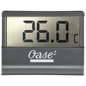 OASE digitalt termometer limt på utsiden av akvarieglasset