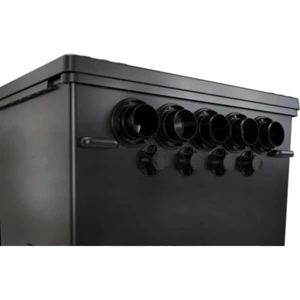 OASE ProfiClear Premium XL UVC-modul, svart filterkasse med rad av rørtilkoblinger på siden