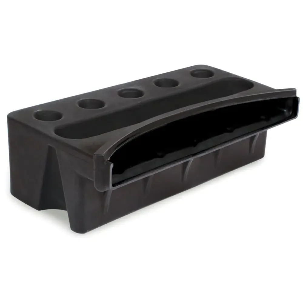 Vannfall PVC 67 cm Spillway box i svart plast med fem plantelommer og bredt utløp
