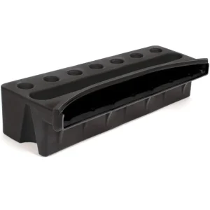 Vannfall PVC 97 cm Spillway box i svart plast med syv plantelommer over utløpet