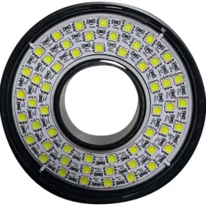 Super LED-ring 54 dioder sett ovenfra med to rader lysdioder rundt et hull