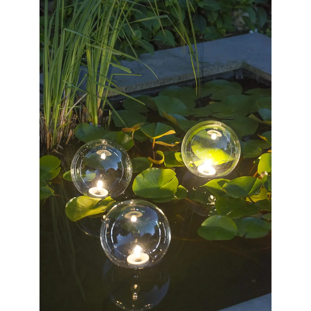 Ubbink MultiBright Float 3 LED – Flytende lyskuler Ø20 cm bruk