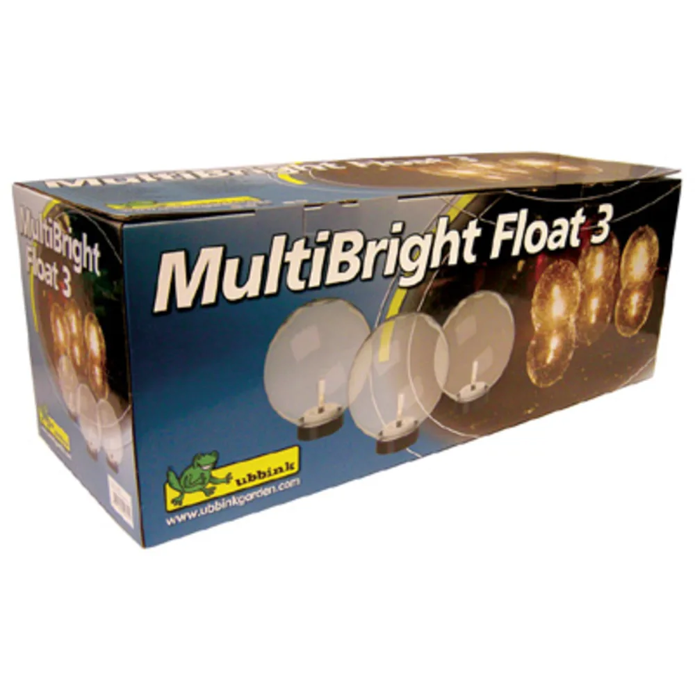 Ubbink MultiBright Float 3 LED – Flytende lyskuler Ø20 cm detalj