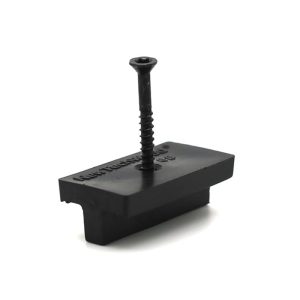 Woodlon Elegance monteringsklips T-klips svart plast med skrue