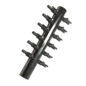 AquaForte manifold 12-port metall 4 mm med tolv kraner i messing