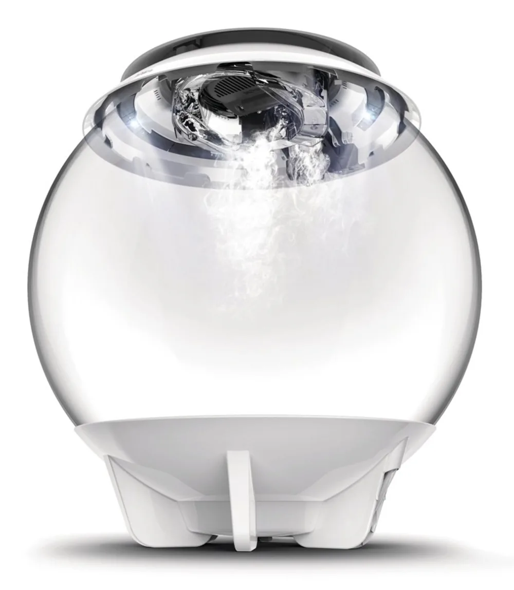 biOrb HumidiMist blir til tåke fra lokket i biOrb AIR, illustrasjon