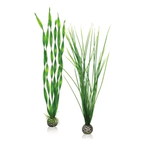 biOrb Easy plantesett L med to grønne kunstige planter på 40 cm med keramikkvekt i foten