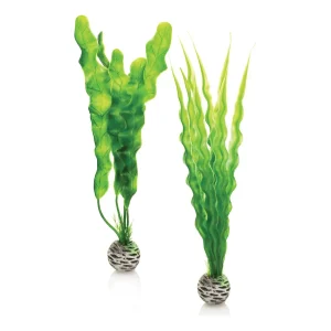 biOrb Easy plantesett M med to grønne kunstige planter på 30 cm med keramikkvekt i foten