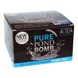 Eske med Evolution Aqua Pure Pond Bomb, bakteriekule for klart damvann