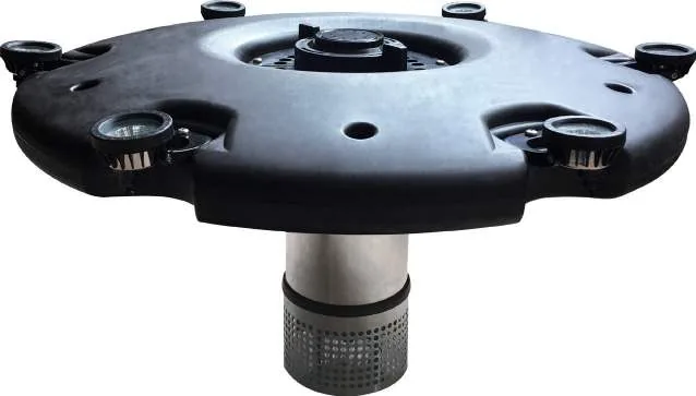 Flytende fontene 60000L med seks LED-spotter på flyteelementet