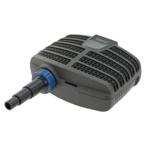 OASE AquaMax Eco Classic 2500E filterpumpe sett skrått forfra med trinnstuss og kabel
