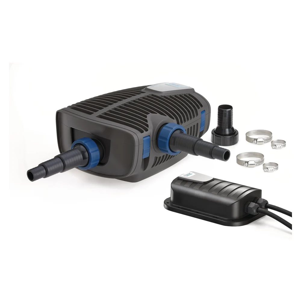 OASE AquaMax Eco Premium 12 V filterpumpe med strømforsyning, slangestusser og klemmer