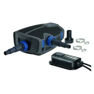 OASE AquaMax Eco Premium 6000/12 V filterpumpe med strømforsyning, slangestusser og klemmer