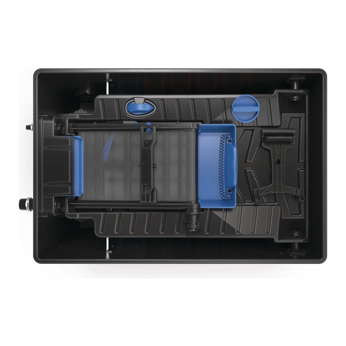 BioTec ScreenMatic² 145000 sett rett ovenfra med silbelte, slamkurv og innløp