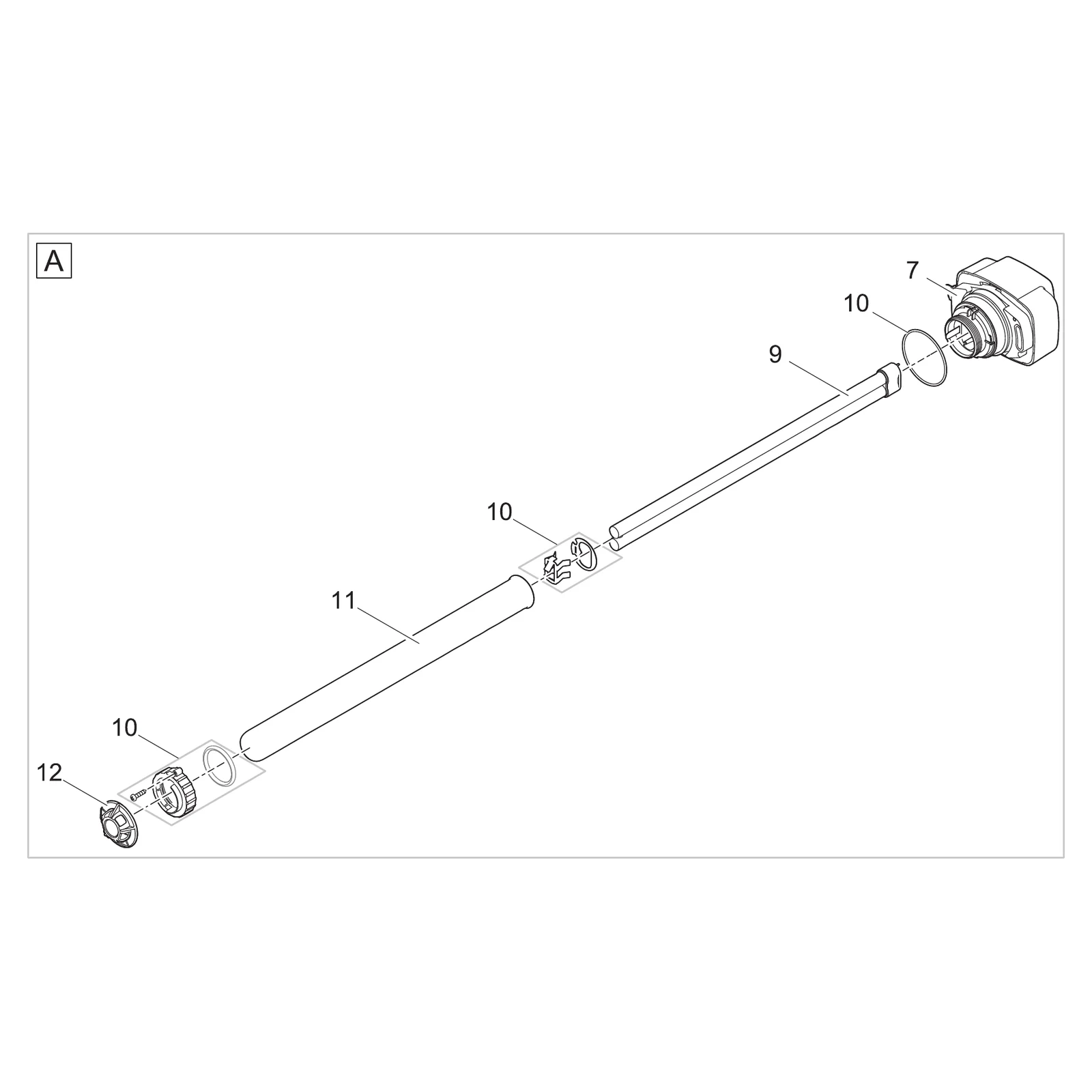 Sprengskisse OASE Bitron Premium 60 W med delenummer synlig