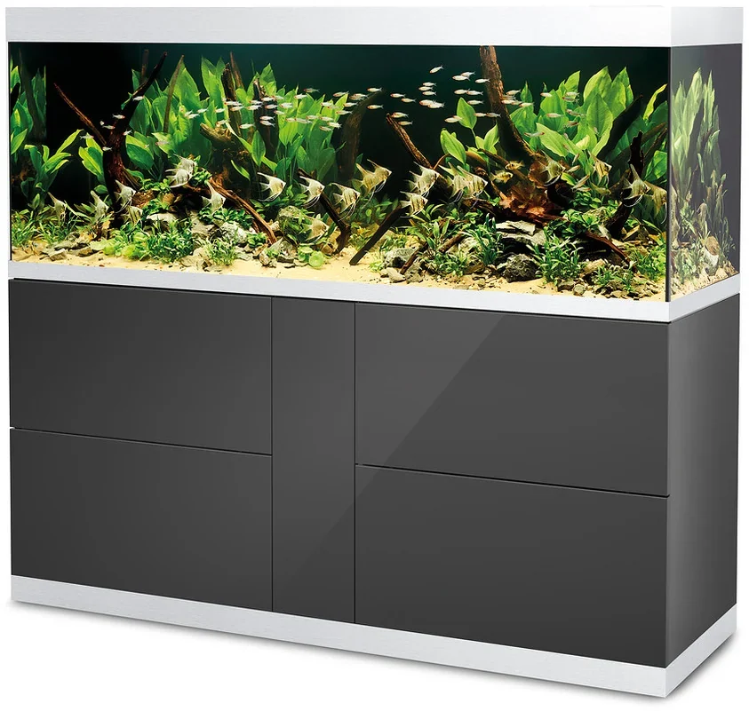 OASE HighLine 600 antrasitt med frodig planteakvarium og fiskestim