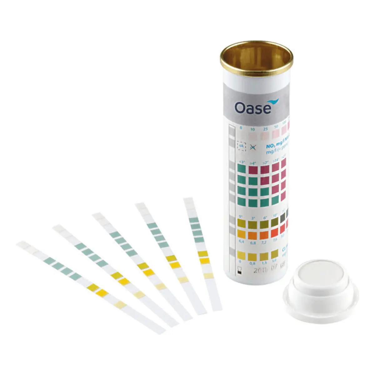 OASE AquaActiv QuickSticks 6in1 boks med teststrimler for damvann og fargeskala