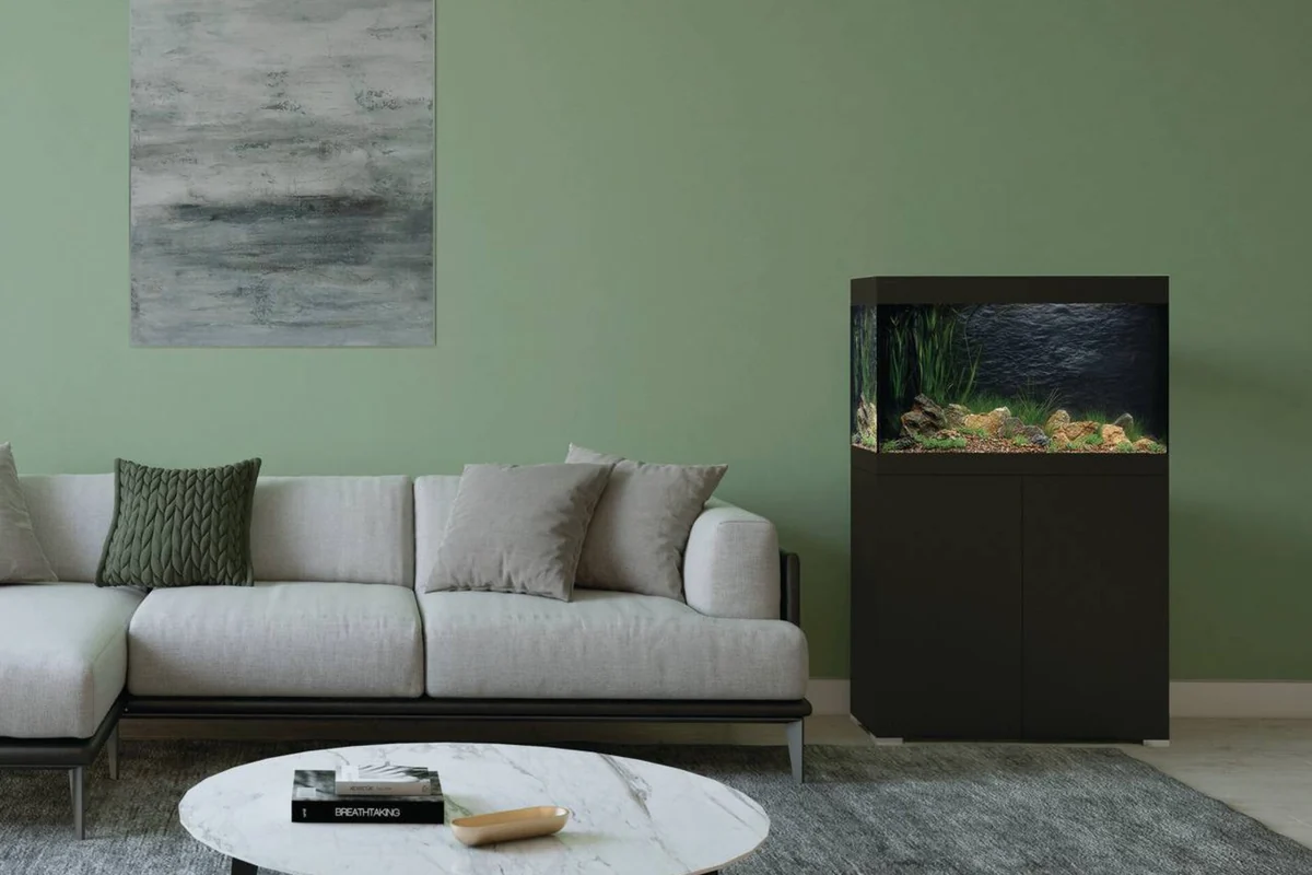 OASE StyleLine 175 sort mot en grønn vegg ved siden av sofaen