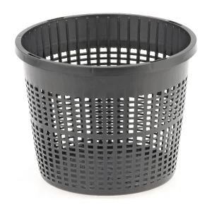 Rund plantekurv Ø 13 cm i sort plast med fine åpninger