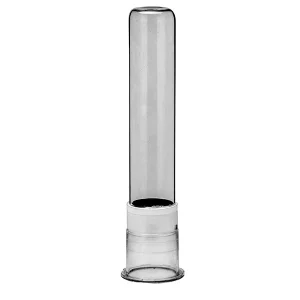 Pondteam BioClear 5000 kvartsglass, et kort og bredt glassrør med hvit krage og klar fot