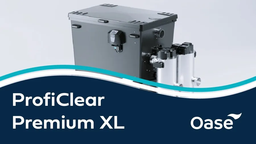 Video der OASE viser ProfiClear Premium XL trommelfilter med to Bitron Premium UV-C